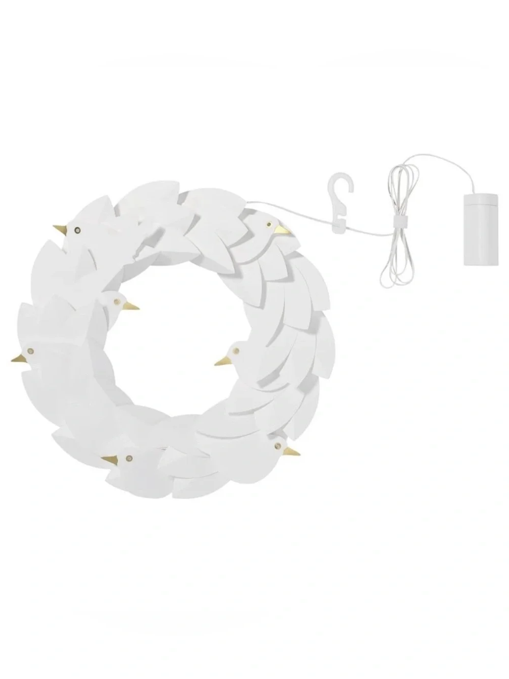 IKEA STRALA LED Christmas Wreath Battery Operated/doves White  706.005.36 New